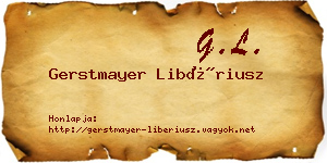 Gerstmayer Libériusz névjegykártya